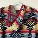 American Eagle  Aztec Western Fringe Oversized Hooded Poncho Cardigan Size XS-S Photo 7