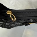 Salvatore Ferragamo  Black Woven Patent Shoulder Bag Photo 14