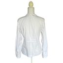 Harvé Benard Harvé Bernard White long Sleeve Collared Peplum Top- Size M Photo 2