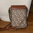 DKNY  Flap Phone Purse & Wallet - Brown/Beige Signature Design - New Condition Photo 3