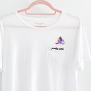 Kate Spade “Paradise Bound” White Embroidered Tee Photo 1