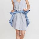 Marine layer  Lake Tank Dress in Thin Blue Stripe Photo 0