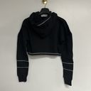 Playboy NWT  x Missguided Black Zip Through Contrast Stitch Cropped Hoodie Photo 11