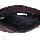 Nine West Dark purple & burgundy snakeskin print medium clutch purse w/ studs  Photo 4