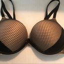 Frederick's of Hollywood Frederick’s of Hollywood Bra Heartthrob Fishnet Full Figure Black Tan Sz 36C EUC Photo 1