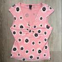 American Vintage Vintage W Pink Floral Print V Neck Blouse  Photo 2