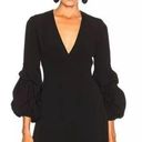 Alexis  Fia Plunging Black Balloon Ruffle Long Sleeve Dress Photo 0