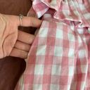 Entro  Gingham Pink & White Strapless Romper Photo 2