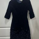 Oscar de la Renta Vintage  Blue Velvet Dress Size 10 US Photo 0