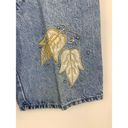 American Vintage Vintage 80s Jean Bermuda Shorts Womens 30" High Rise Applique Detail Light Wash Photo 2