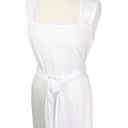 Vince  Sleeveless Pima Cotton Midi Faux Wrap 
Dress In Optic White Size L NWT Photo 3