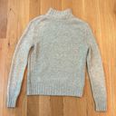 J.Crew  Women’s Sweater Mock Neck Wool Blend Grey Size Small Photo 2