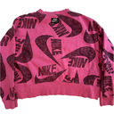 Nike  hot pink logo cropped sweatshirt, excellent condition, size 1X Photo 7