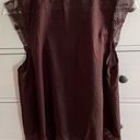 Subtle Luxury brown 100% cotton lace trim ties closure cardigan, size S/M Photo 8