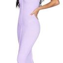 Naked Wardrobe  All Snatched Up Sleeveless Ribbed Body-Con Midi Dress in Lavender Photo 86