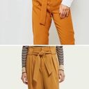 Elizabeth and James  Women’s Paperbag Waist Pleated Camel Color Cuffed Pants Size 4 Photo 8