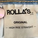 Rolla's  Original High Rise Straight Jean in Comfort Sky Size 30 Raw Hem Photo 7
