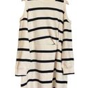 Tanya Taylor NWT  Shirley dress cold shoulder plus size 1x cream black stripes Photo 1