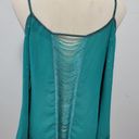 Daytrip  turquoise studed strappy back cold shoulder blouse size medium Photo 5