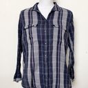 Lou & grey  Sz XS Button up blue pink plaid Womens Photo 0