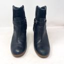 Ralph Lauren  Lauren Dylan Black Genuine Leather Harness Booties Mid Calf Sz 9.5 Photo 3