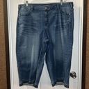 Lane Bryant NWT  Medium Wash Denim Wide Leg Crop Jeans size 24 Photo 0