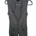 Banana Republic  Sleeveless Collared Cardigan Sweater Vest PS Grey NWOT Photo 0