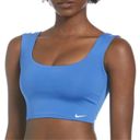 Nike Crop Bikini Top Essential Swimsuit Women's Pacific Blue Bikini Top Size Medium NEW Photo 2