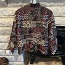 Coldwater Creek Christopher & Banks jacquard zipper jacket size XL Photo 5