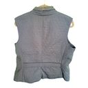 Talbots  Blue Quilted Fleece Lined Mockneck Midweight Womens Vest Size Large Photo 11