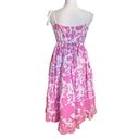 Peter Som  Collective Pink Floral Midi Dress Photo 5