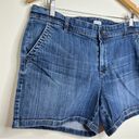 Liz Claiborne  Classic Denim Jean Shorts Women’s Size 16 Button Flap Back Pockets Photo 1