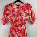 Tahari  ASL Ruffle Hem Tie Waist Grenadine Floral Mini Dress Size 2 NWT Photo 10