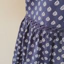 Luna  Moon navy printed blouse size large Photo 3