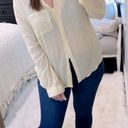 Velvet Heart  yellow striped button down top size medium Photo 1