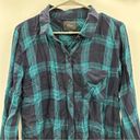 Rails  Hunter Plaid Long Sleeve Button Down Shirt in Midnight/Jade Size M Photo 1