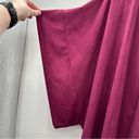 Natori  Faux Suede Burgundy Cropped Kimono Half Sleeve Topper Size L Photo 3