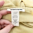 Caution to the Wind  Plunge V Neck Ruffle Strap Ribbed Midi Dress Butter Yellow S Photo 2