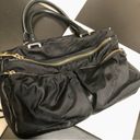 Aimee Kestenberg Saratoga Black Leather Carnival Satchel Gold Hardware No Strap Photo 4