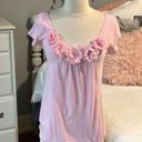 Fleurish  Pink Top Roomy Small Womens Knit Scoop Neck Solid Pastel Photo 8