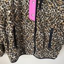 American Eagle  Outfitters Leopard Print Neon Pink Fleece Bomber Jacket Size M Photo 5