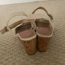 Cream Strappy Wedges Heels Tan Size 8.5 Photo 3