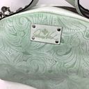Patricia Nash  White Waxed Tooled Collection Fiora Satchel Bag Mint Leather NEW Photo 3