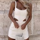 ZARA dress mini cut out denim jeans cream summer vacation blogger Photo 0