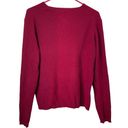 A. Giannetti Red 100% Cashmere V Neck Sweater Size L/XL Photo 5