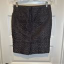 ABS Allen Schwartz ABS Platinum Black/Blue Animal Print Pencil Skirt size 6 Photo 3