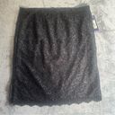 Apt. 9  Black Floral Crochet Skirt Photo 4