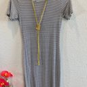 Sans Souci Striped Midi Dress Size M. Photo 2