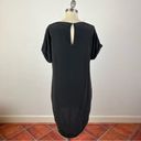 Everlane  Black Silk Short Sleeve Shirt Dress Photo 5