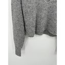 Babaton The Group by  Aritzia Sweater Women 2XS Grey V-Neck Long Sleeve Cropped Photo 2